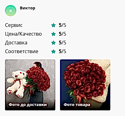Отзыв доставка-цветов 101 роза